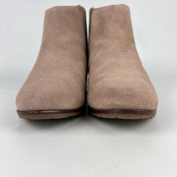 Jack Rogers Womens Liddy Waterproof Suede Block Heel Booties Stone Beige size 8 - Picture 5 of 15